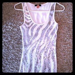 Express. Sequin tank top